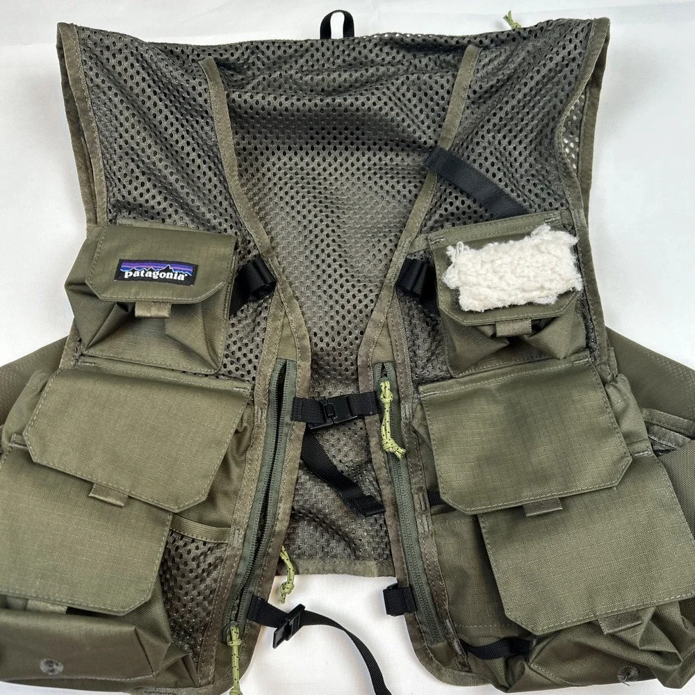 NWT Patagonia Stealth Pack Vest Basin Green Size XS/S Fly fishing Ripstop Patch